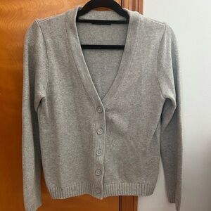 Brandy Melville Light Gray Button-Up Cardigan